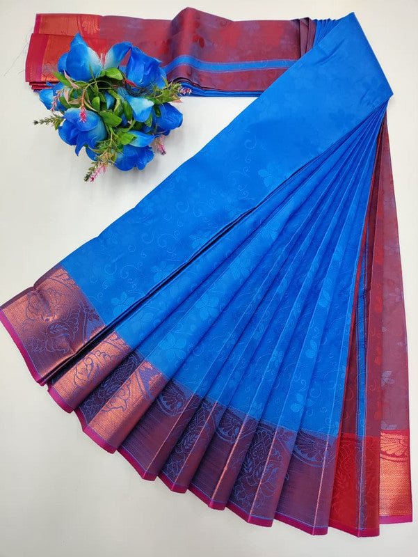 Premium Poontamil Soft Silk Saree with |Jacquard Blouse| PPC202 - Sri Sakthi Pugazh Tex - Premium Poontamil