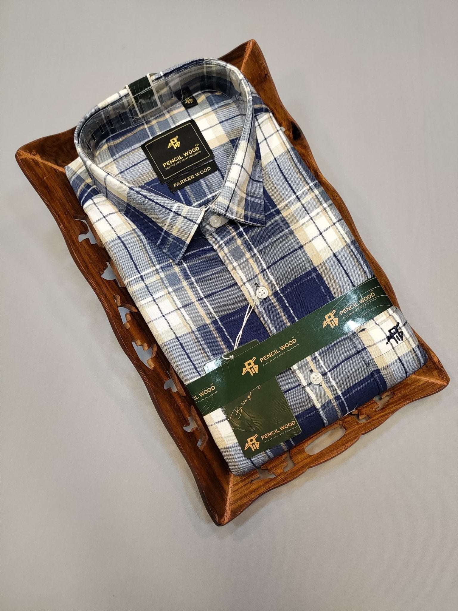 Casual premium cotton checked shirt for men in India