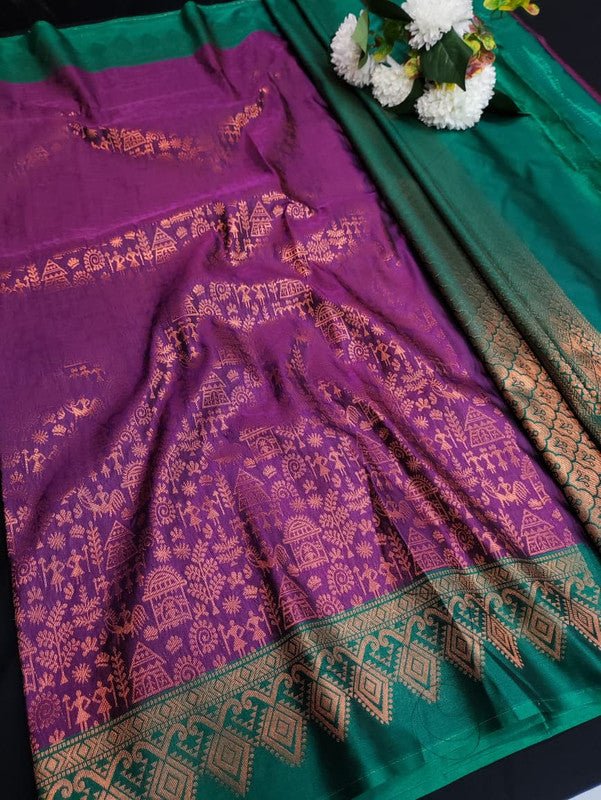 Pugazhini Soft Silk Saree with Zari for Festival Wear