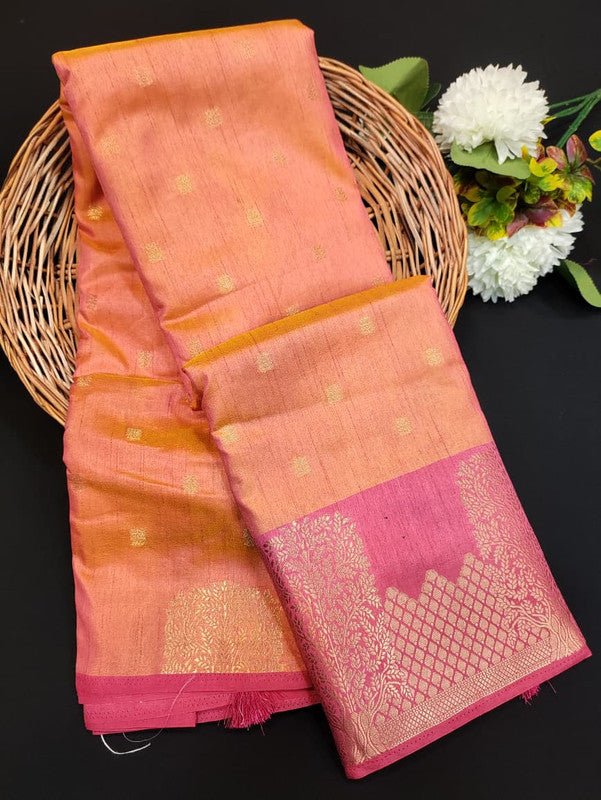 Pure Banarasi Raw Silk Saree with Zari for festival wear