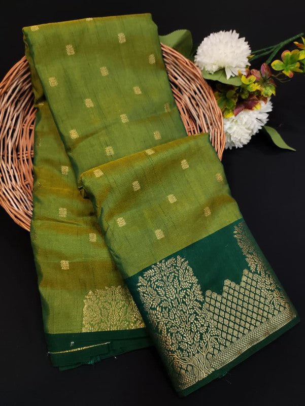 Pure Banarasi Raw Silk Saree with Zari for festival wear