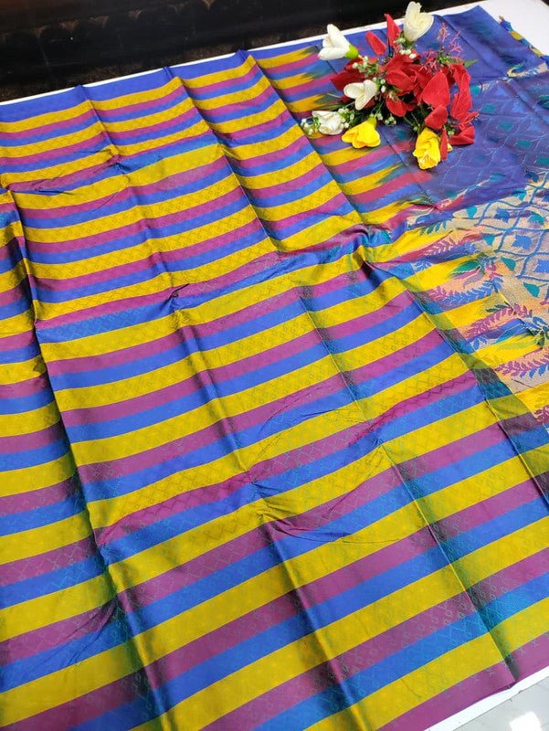 Take 5 Pure Semi Silk Sarees ₹4999 with Contrast Blouse for Festivals