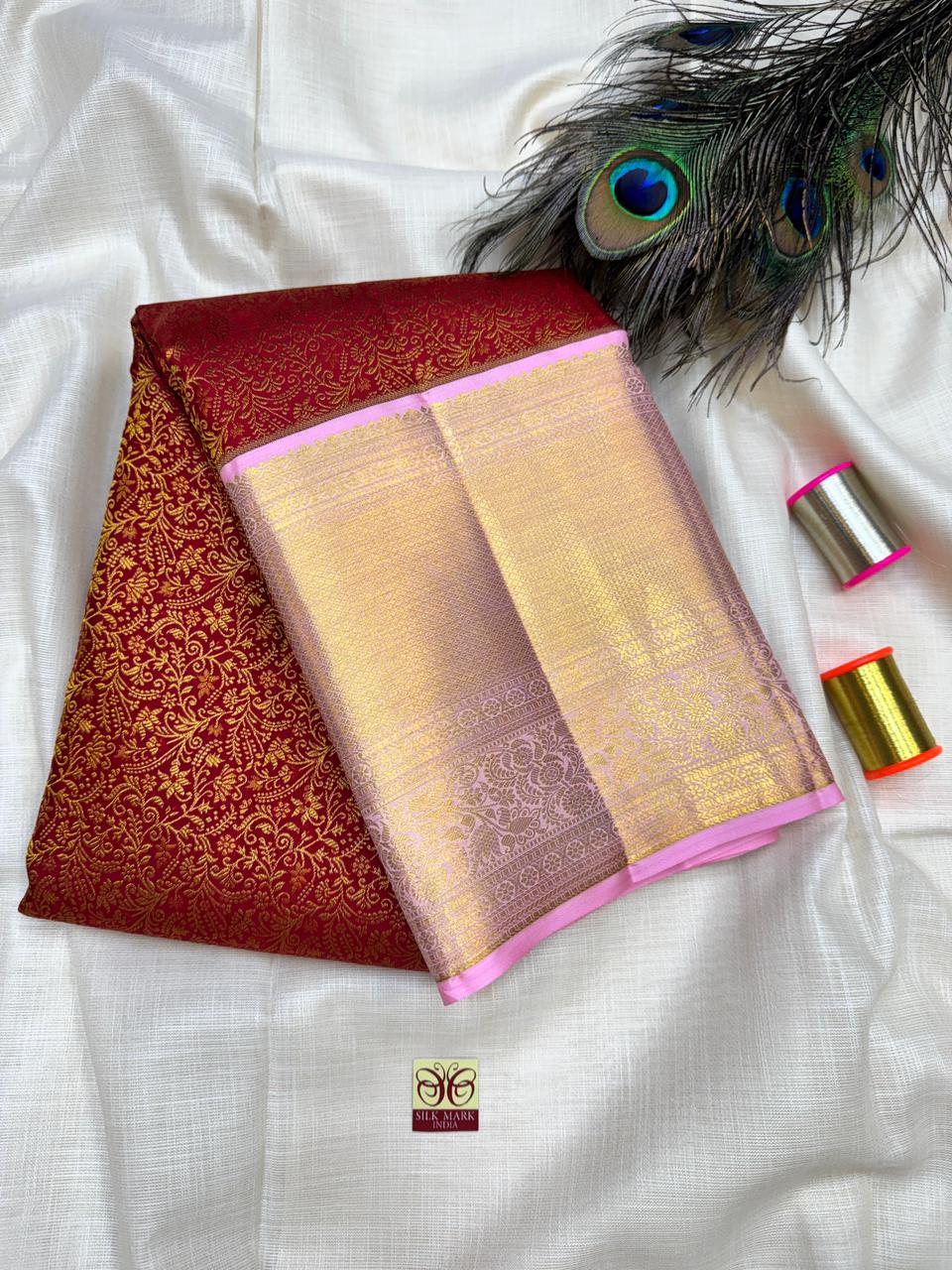 Pure Silk Saree – |100% Original Silk Traditional Elegance| M22 - Sri Sakthi Pugazh Tex - Pure Silk