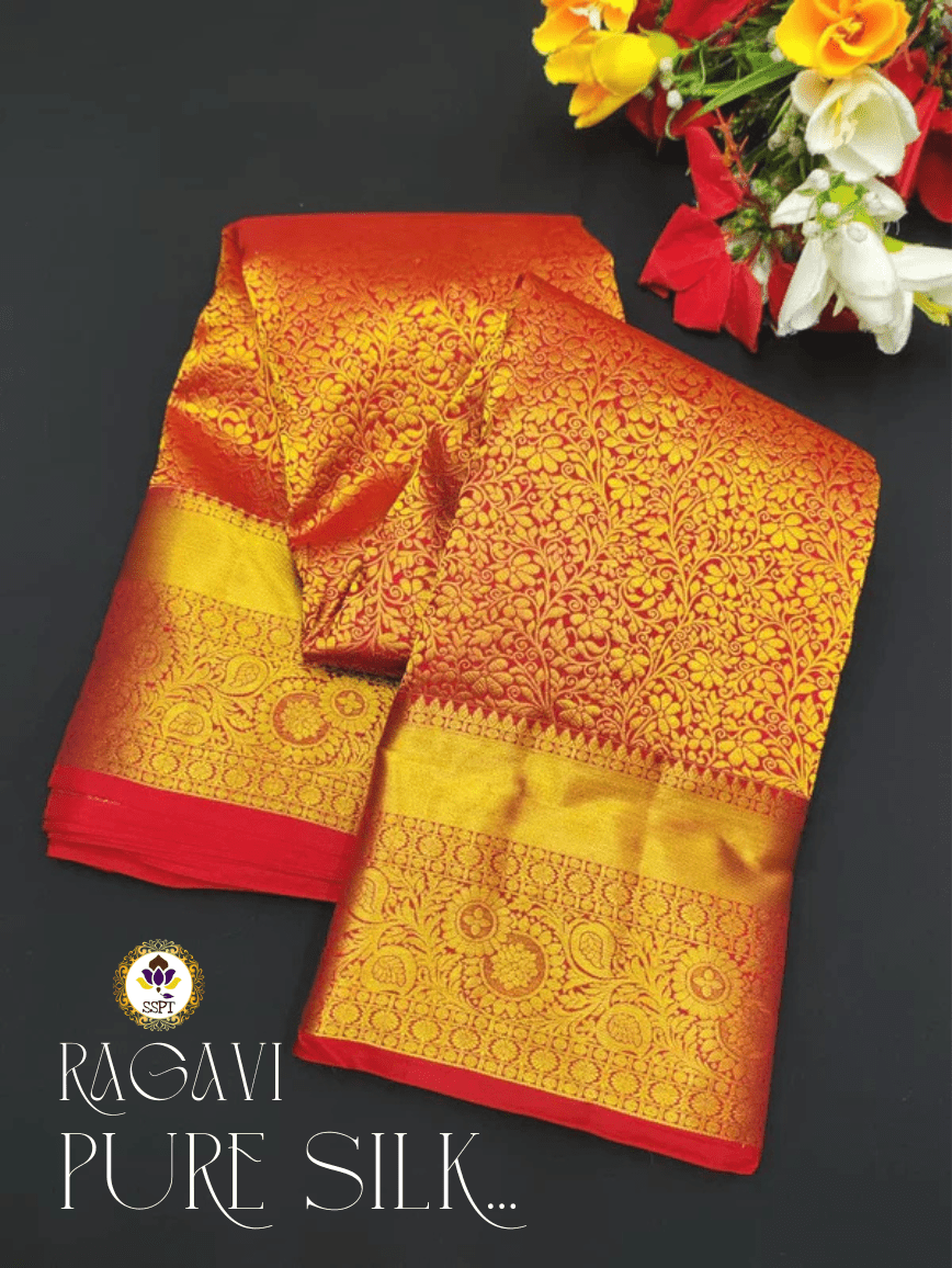 Ragavi Pure Pattu Silk E59 - Sri Sakthi Pugazh Tex E59 - Pure Silk