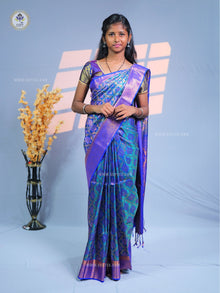 Rapier Mayil Soft Silk Saree in Mayil Blue with elegant zari work for weddings