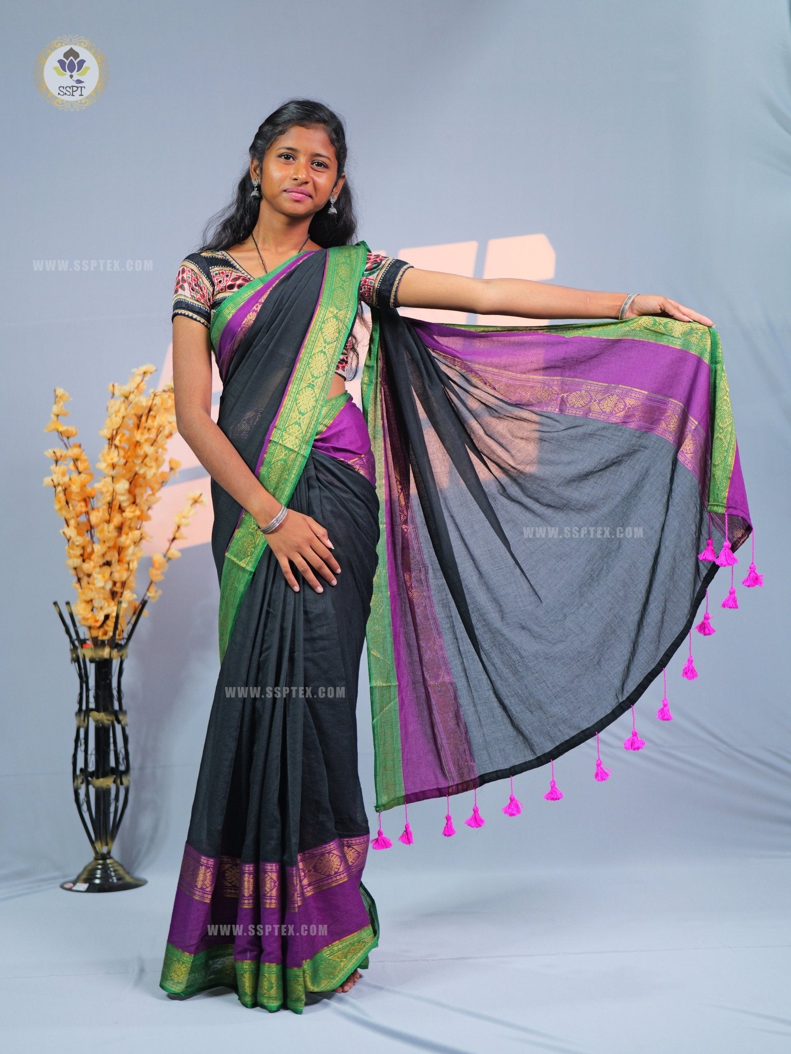 Renuga Cotton Saree | Zari Saree | RC21 - Sri Sakthi Pugazh Tex RC21 - Cotton Saree