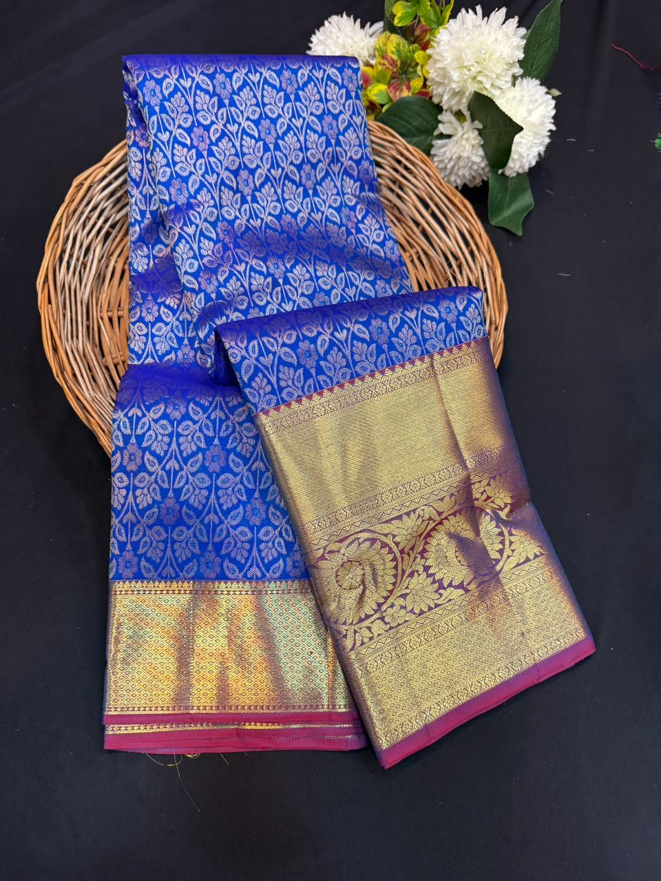 Royal Blue Pure Silk E92 - Sri Sakthi Pugazh Tex - Pure Silk