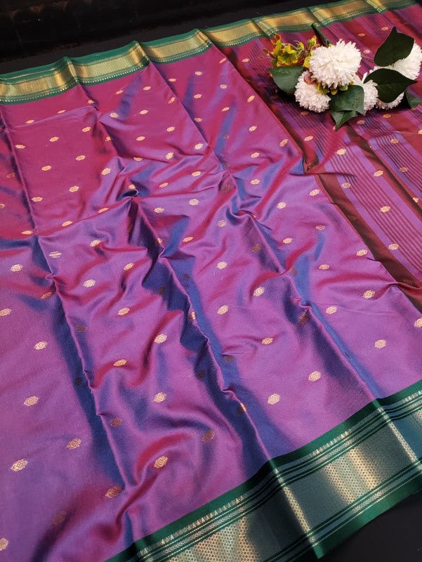 Ruby Soft Silk Saree with |Zari Work| R24 - Sri Sakthi Pugazh Tex - Ruby Soft Silk
