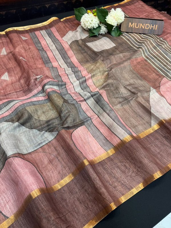 Rupam Digital Fancy Saree in premium fancy fabric for party wear