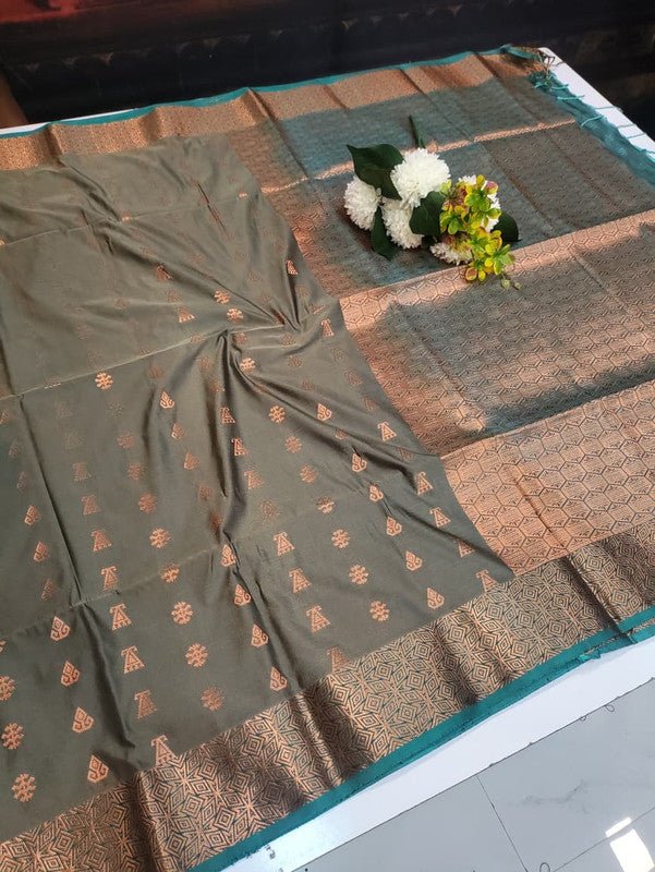 Semi Pure Art Silk Saree with elegant zari work for wedding wear