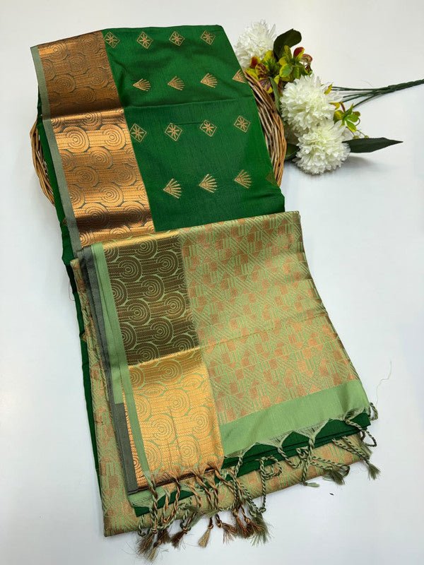 Semi Pure Art Silk Saree with elegant zari work for wedding wear