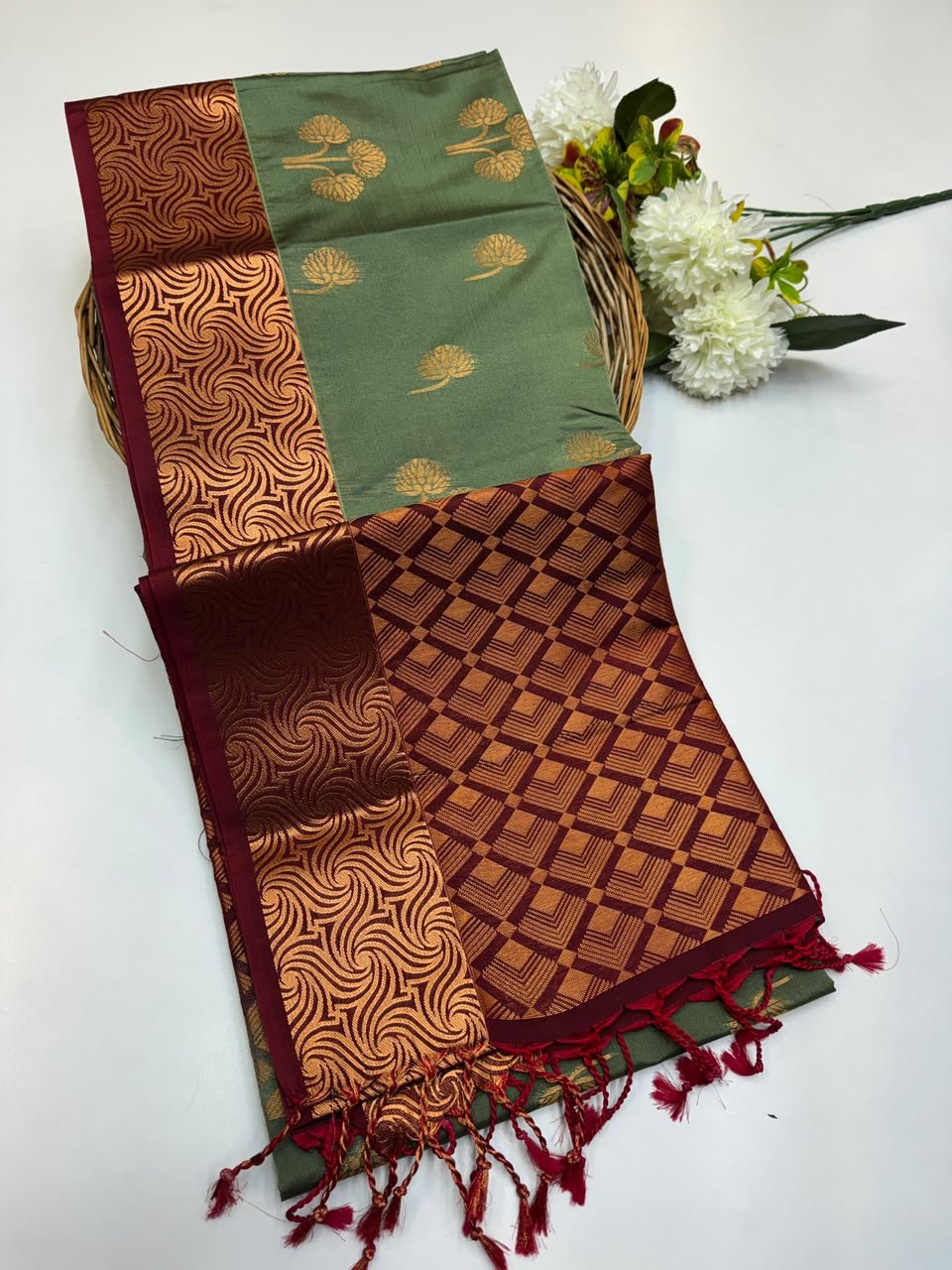 Semi Pure Art Silk Sarees | B-10 | SAS316 - Sri Sakthi Pugazh Tex - Semi Silk