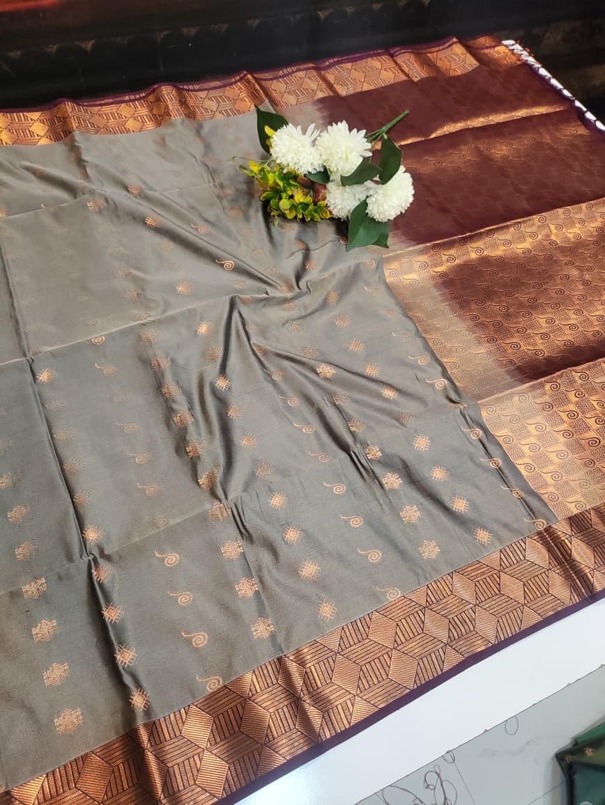 Semi Pure Art Silk Saree with elegant zari work for wedding wear