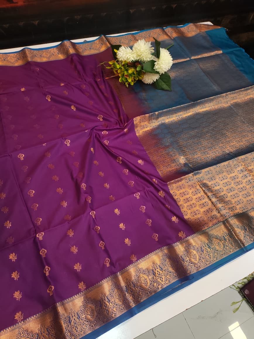 Semi Pure Art Silk Saree with elegant zari work for wedding wear