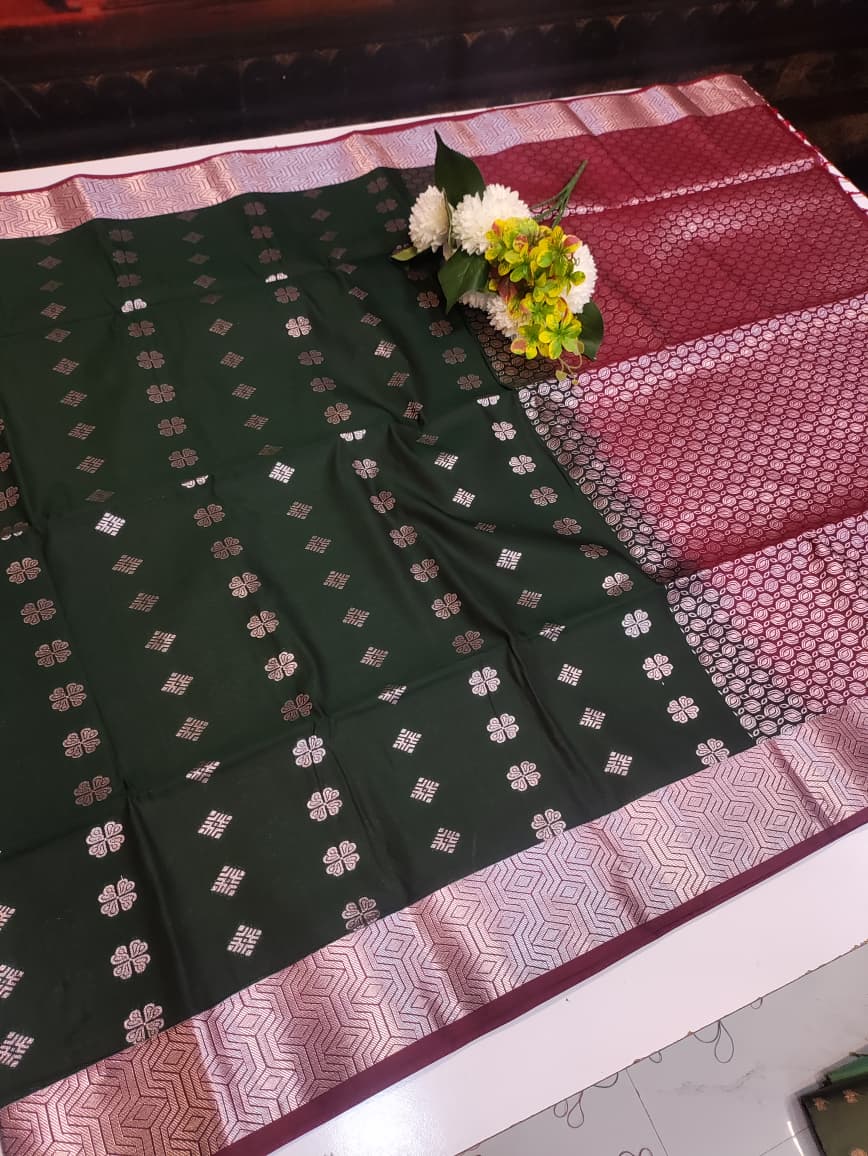 Semi Pure Art Silk Saree with elegant zari work for wedding wear