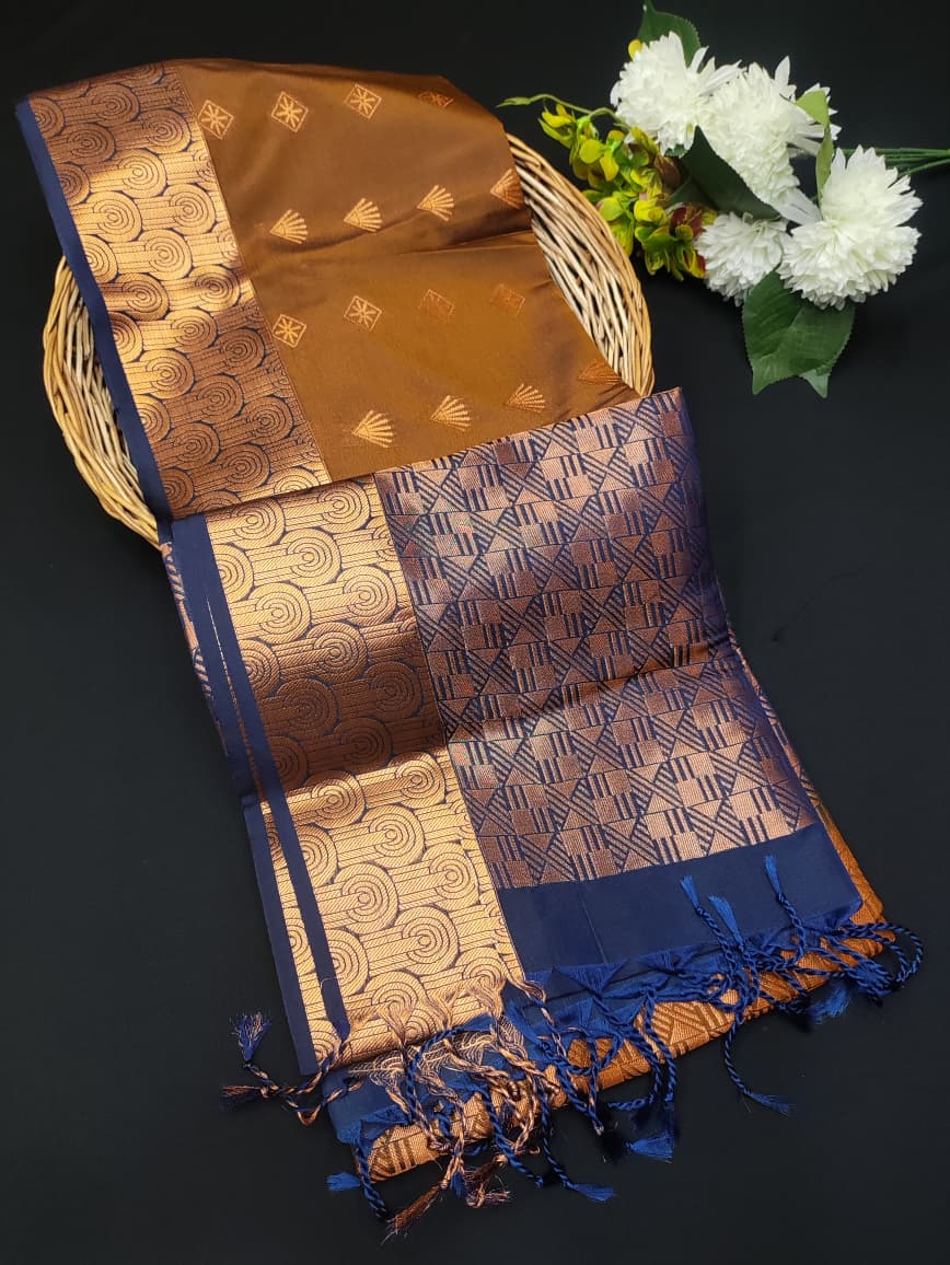 Semi Pure Art Silk Saree with elegant zari work for wedding wear