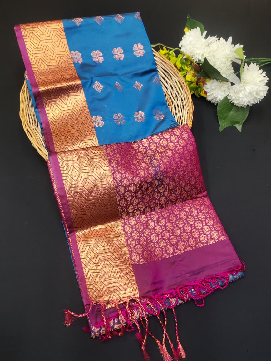 Semi Pure Art Silk Saree with elegant zari work for wedding wear