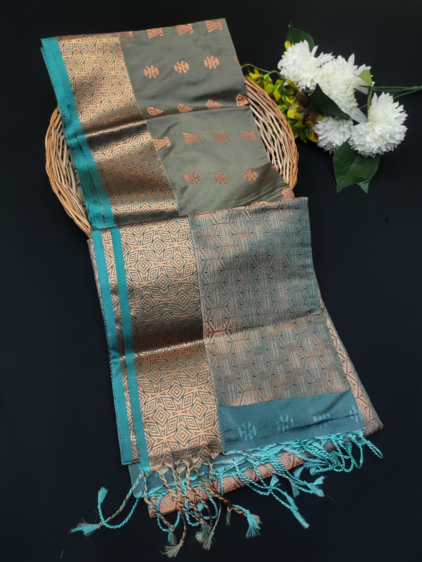 Semi Pure Art Silk Saree with elegant zari work for wedding wear
