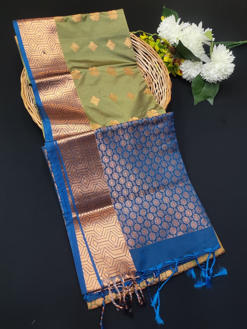 Semi Pure Art Silk Saree with elegant zari work for wedding wear