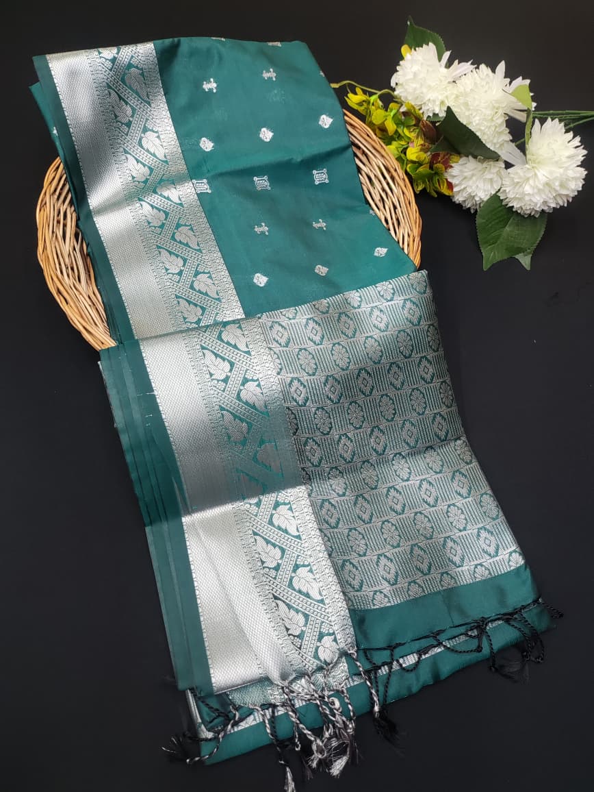 Semi Pure Art Silk Saree with elegant zari work for wedding wear