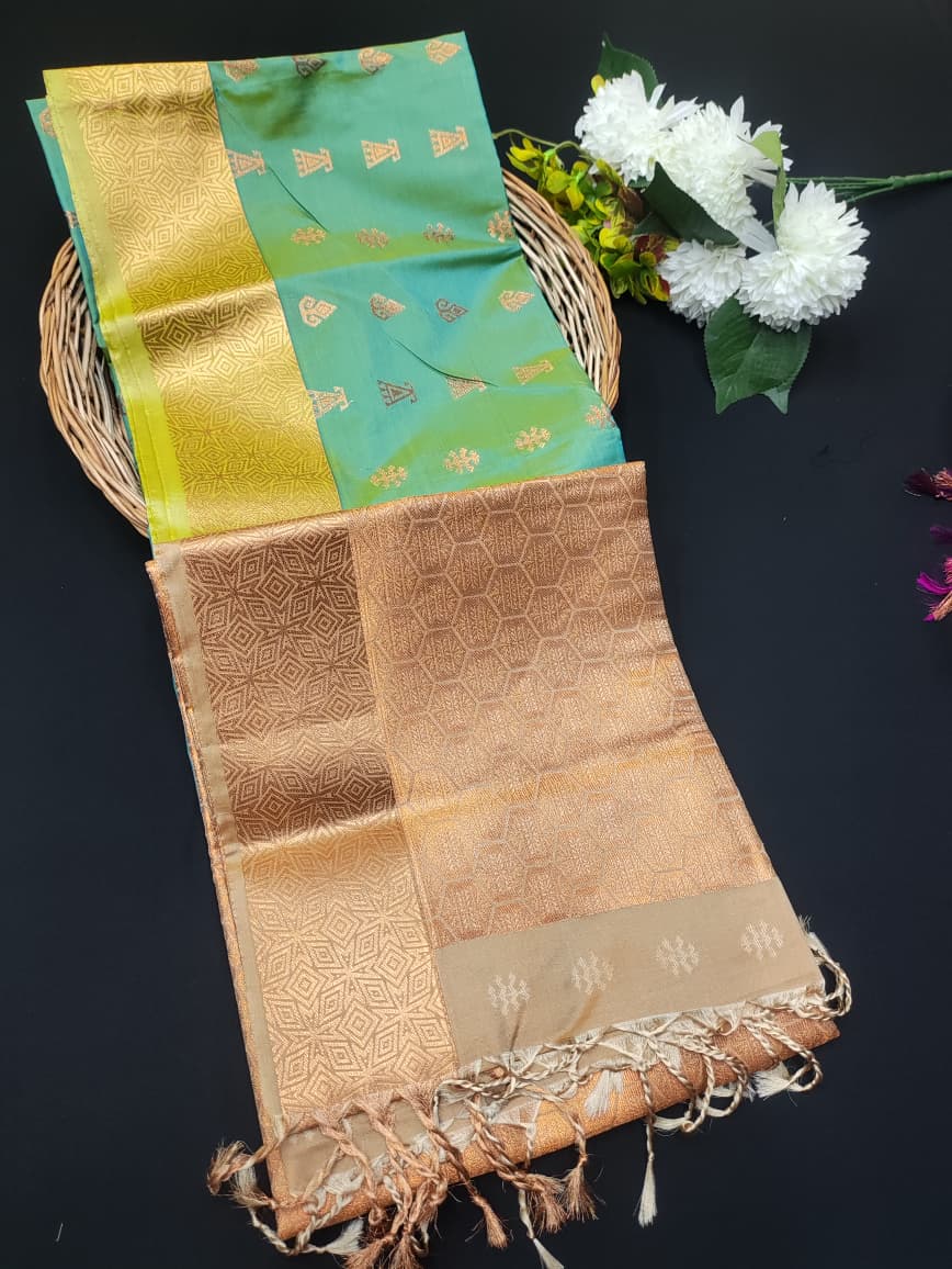 Semi Pure Art Silk Saree with elegant zari work for wedding wear