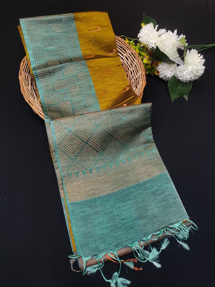 Semi Pure Art Silk Saree with elegant zari work for wedding wear
