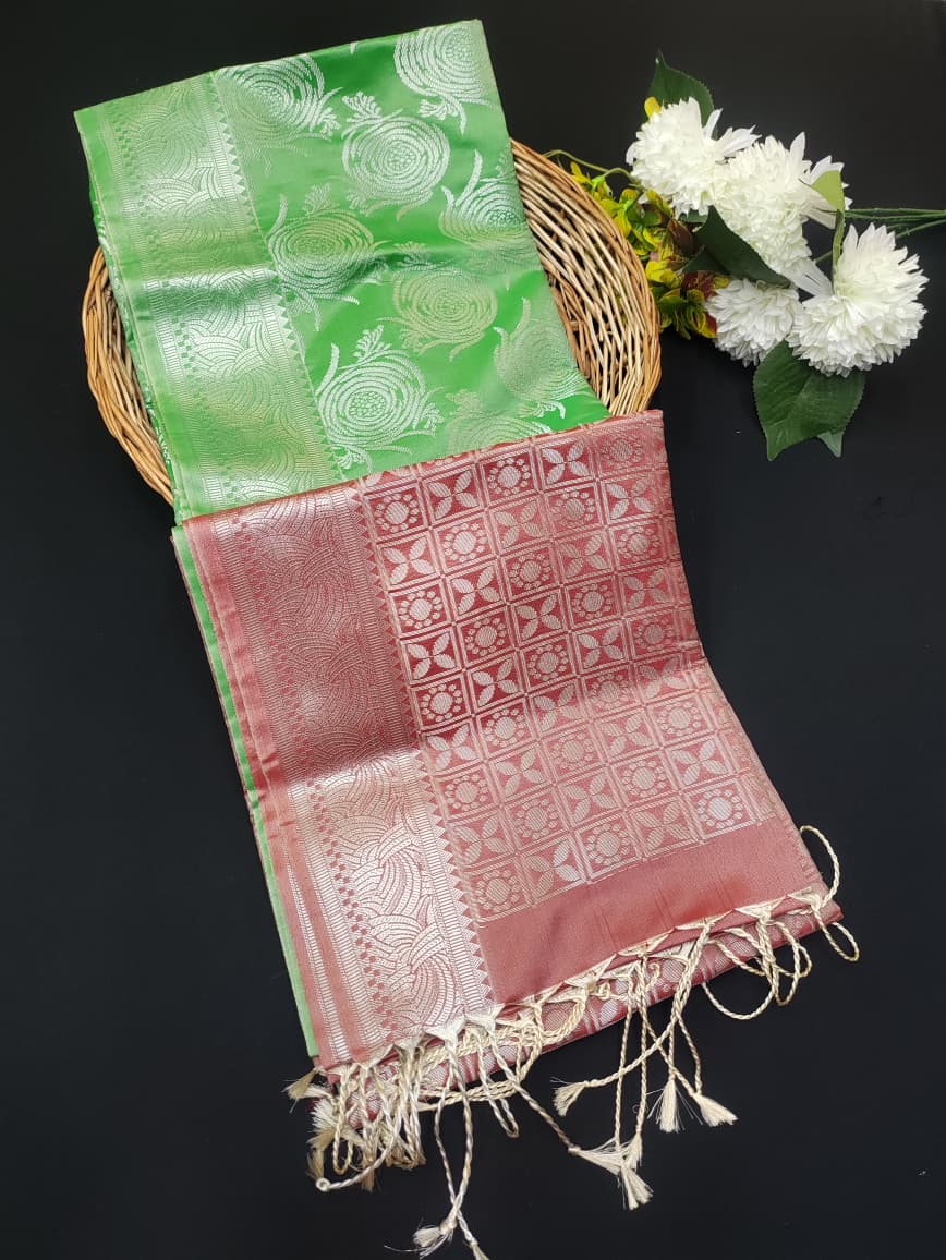 Semi Pure Art Silk Saree with elegant zari work for wedding wear