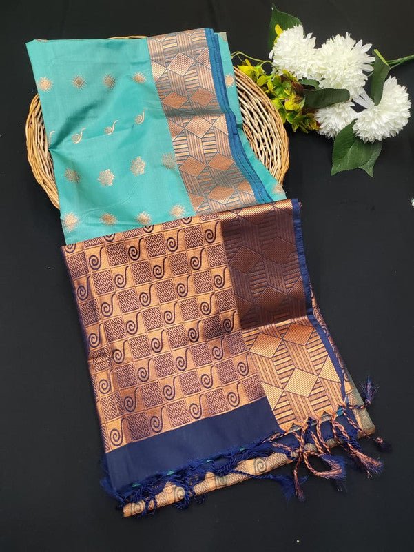 Semi Pure Art Silk Saree with elegant zari work for wedding wear