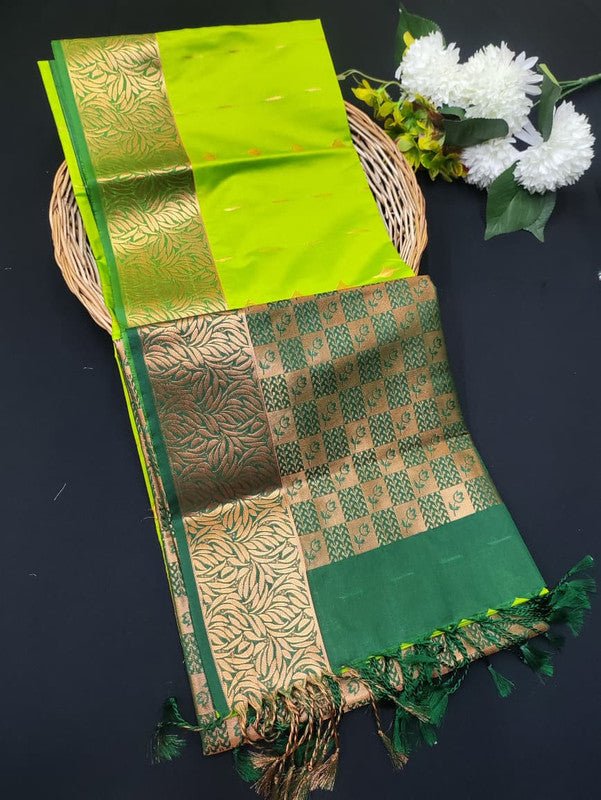 Semi Pure Art Silk Saree with elegant zari work for wedding wear