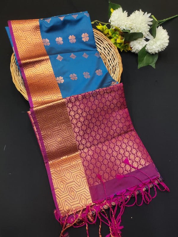 Semi Pure Art Silk Saree with elegant zari work for wedding wear