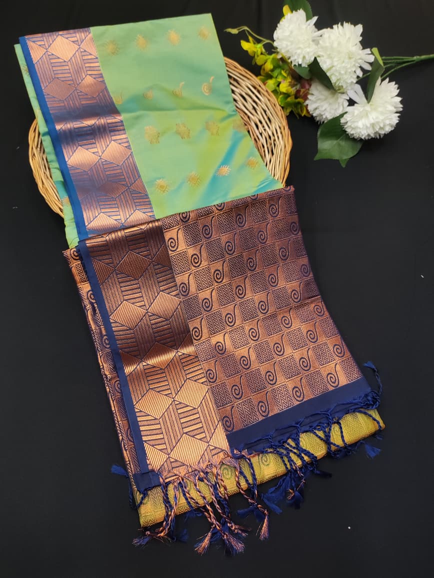Semi Pure Art Silk Saree with elegant zari work for wedding wear