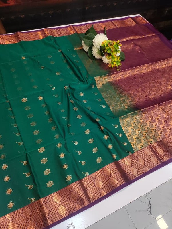 Semi Pure Art Silk Saree with elegant zari work for wedding wear