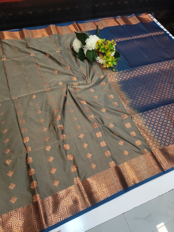 Semi Pure Art Silk Saree with elegant zari work for wedding wear