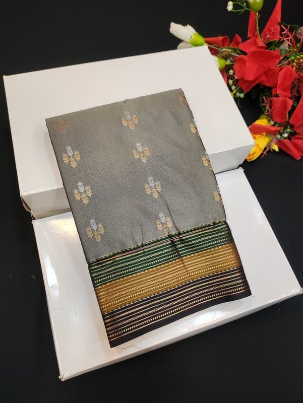 Semi Silk Saree (Mild Damage) with elegant zari work for weddings