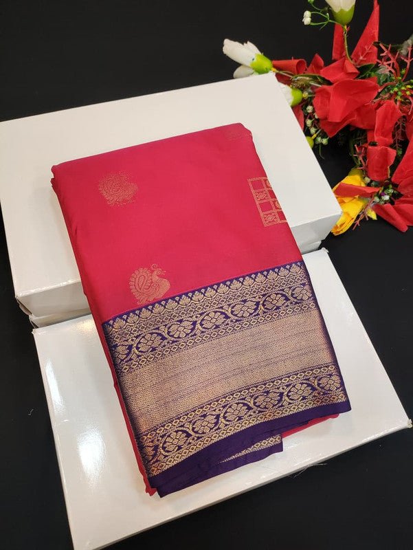 Semi Silk Saree (Mild Damage) with elegant zari work for weddings