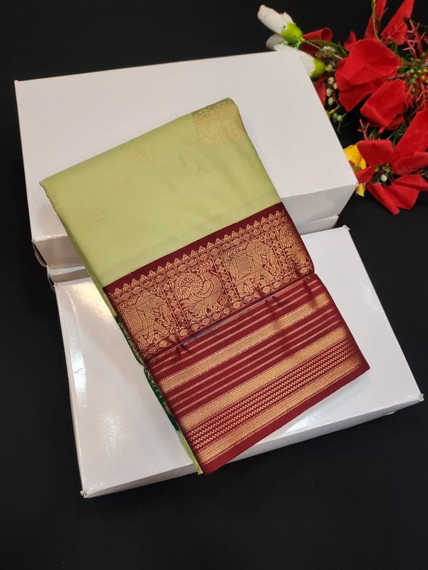 Semi Silk Saree (Mild Damage) with elegant zari work for weddings