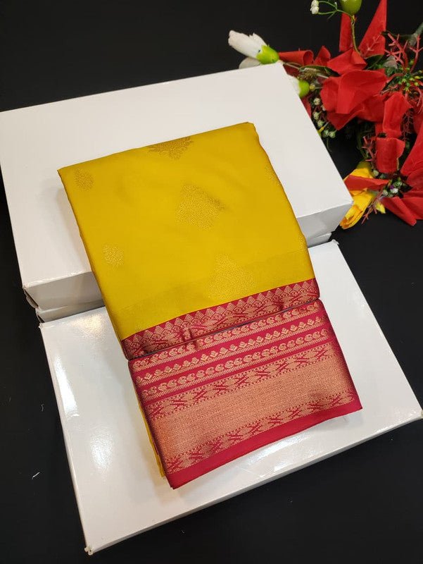 Semi Silk Saree (Mild Damage) with elegant zari work for weddings
