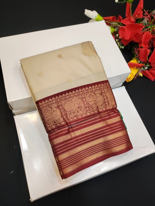 Semi Silk Saree (Mild Damage) with elegant zari work for weddings