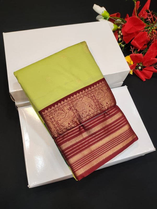 Semi Silk Saree (Mild Damage) with elegant zari work for weddings