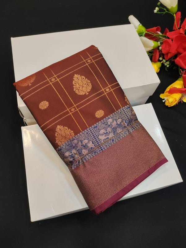 Semi Silk Saree (Mild Damage) with elegant zari work for weddings