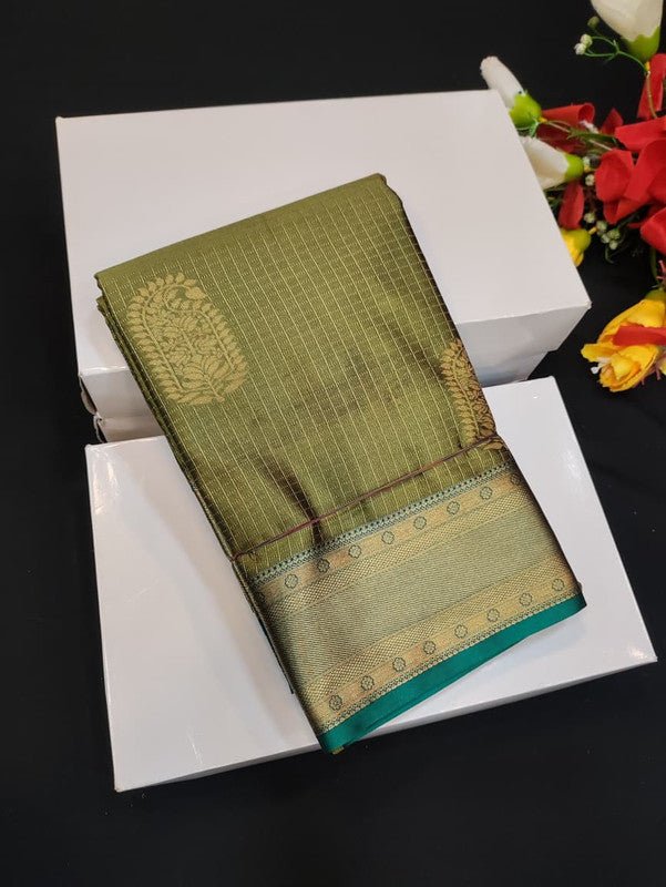 Semi Silk Saree (Mild Damage) with elegant zari work for weddings