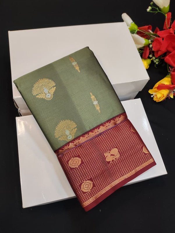 Semi Silk Saree (Mild Damage) with elegant zari work for weddings