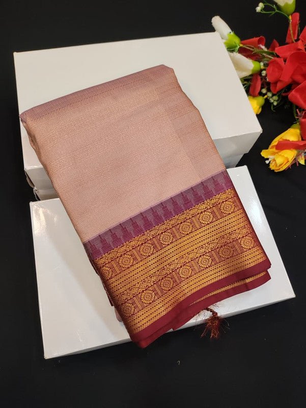 Semi Silk Saree (Mild Damage) with elegant zari work for weddings