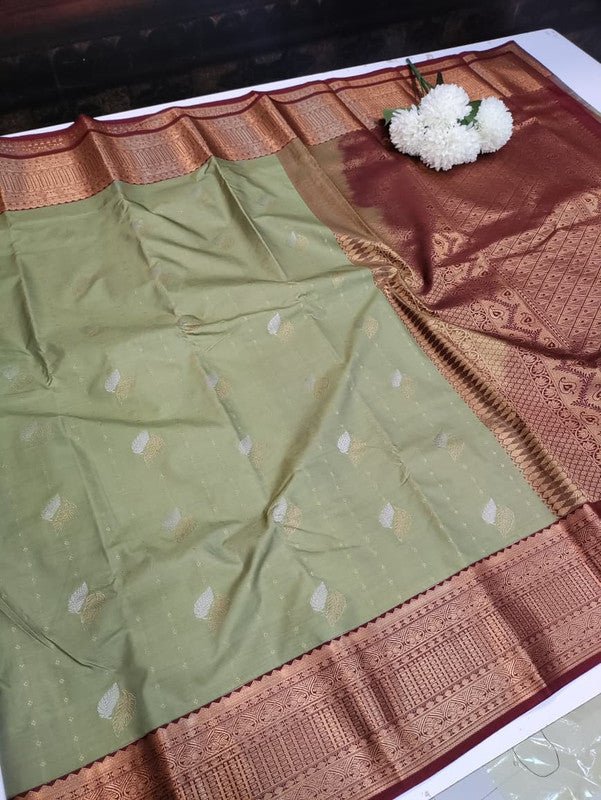 Semi Silk Saree (Mild Damage) SMS229 - Sri Sakthi Pugazh Tex SMS229 - Semi Silk