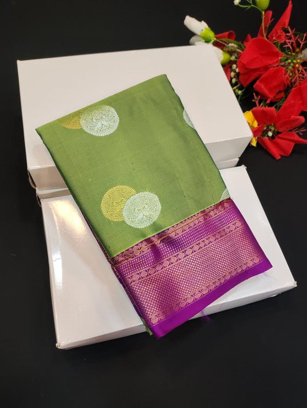 Semi Silk Saree (Mild Damage) with elegant zari work for weddings