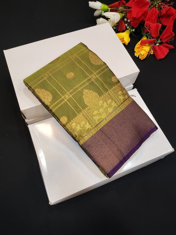 Semi Silk Saree (Mild Damage) with elegant zari work for weddings