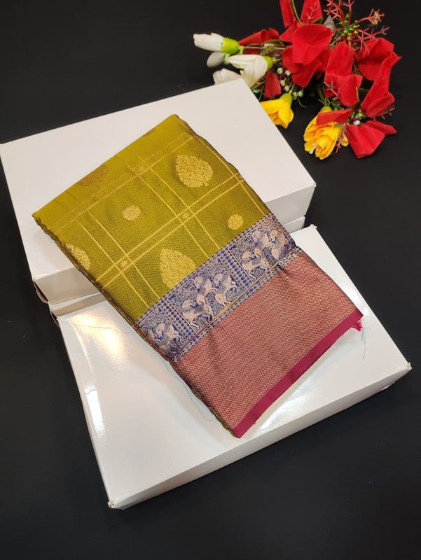 Semi Silk Saree (Mild Damage) with elegant zari work for weddings