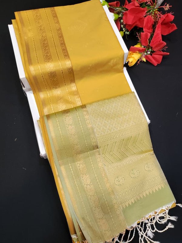 Semi Silk Saree (Mild Damage) with elegant zari work for weddings