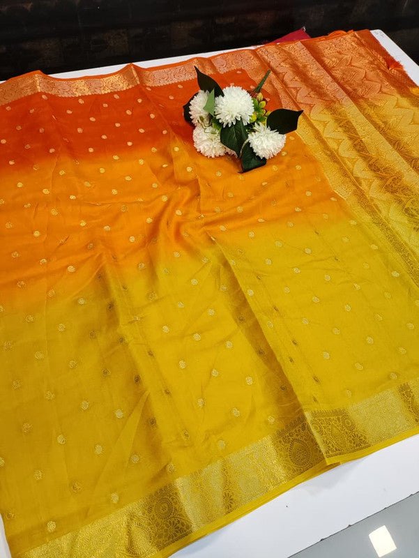 Siddharth Half & Half Silk Saree with elegant zari work for weddings