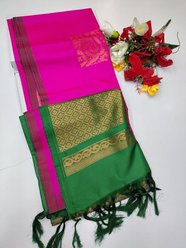 Stock Clearance Saree (B-4) SCK242 - Sri Sakthi Pugazh Tex - Soft Silk